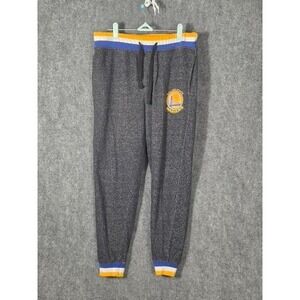 NBA Golden State Warriors Joggers Mens Medium Gray Marl Fleece Sweatpants GSW